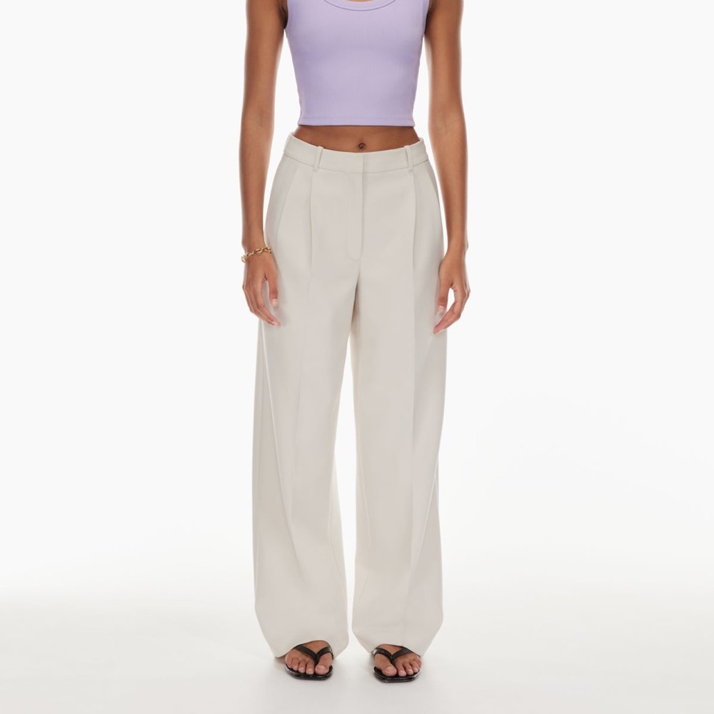 Aritzia Babaton Pleated Pant - bone, 00